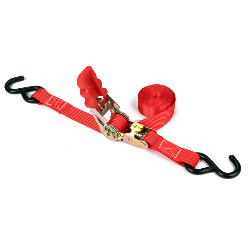 1 tum 25 mm 800 kg spärrband med svart belagd S-krok